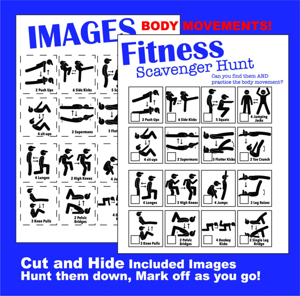 16 Body Movements Scavenger Hunt instant PDF Download home Etsy