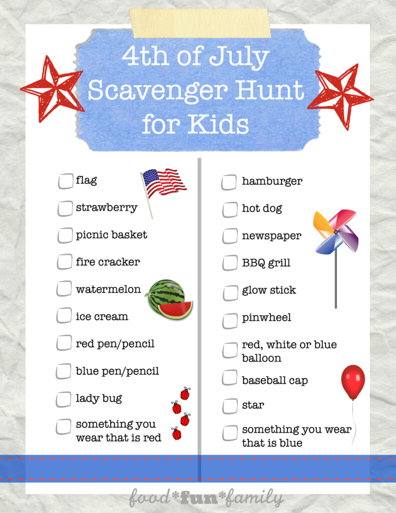 Free Printable 4Th Of July Scavenger Hunt Printable Scavenger Hunt Free Printable 4Th Of July Scavenger Hunt Printable Scavenger Hunt
