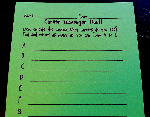 Career Scavenger Hunt Free Printable 