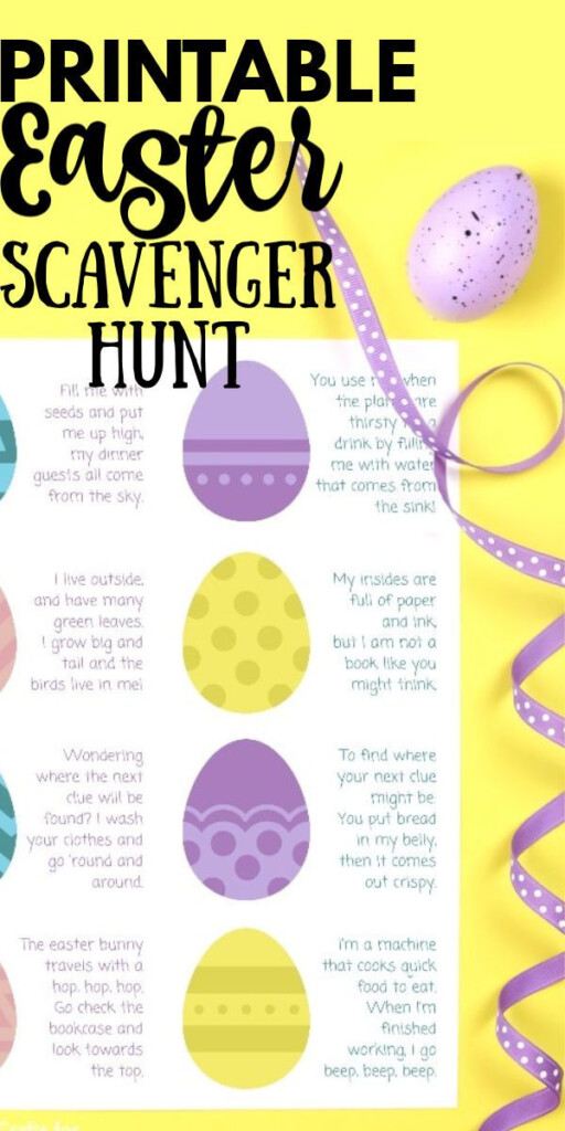 Easter Basket Hunt Clues Free Printable The Download Includes A Compact 