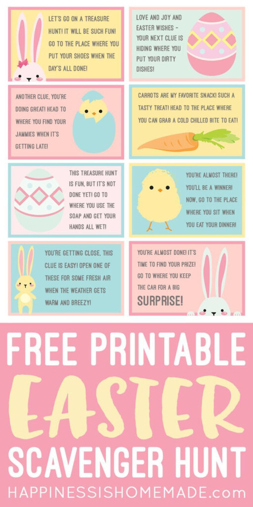 Easter Scavenger Hunt FREE Printable These Free Printable Easter 
