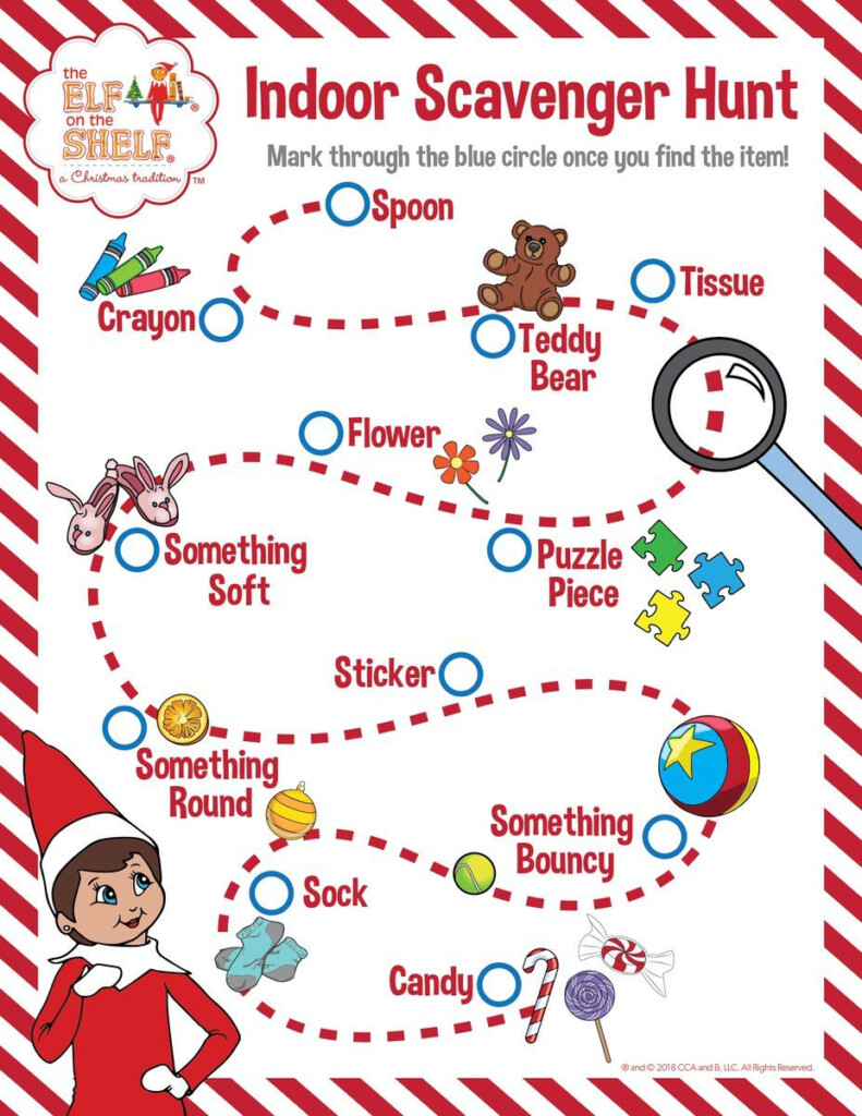 Elf Scavenger Hunt Free Printable