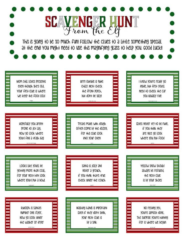 Free Printable Elf Scavenger Hunt Printable Scavenger Hunt Free Printable Elf Scavenger Hunt Printable Scavenger Hunt
