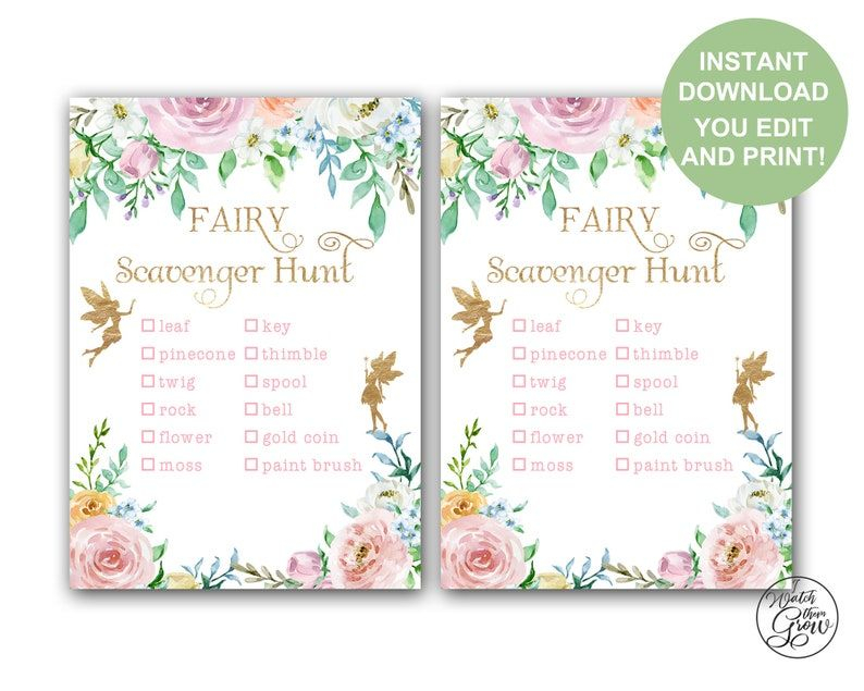 Fairy Scavenger Hunt Free Printables Printable Word Searches