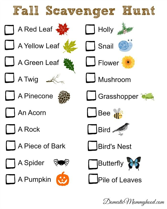 Fall Is The Perfect Time Of Year For A Fall Scavenger Hunt And I 