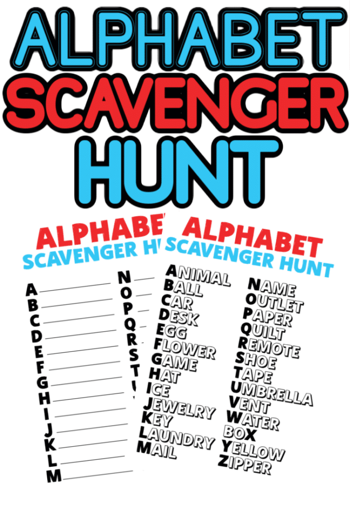 Free Printable Alphabet Scavenger Hunt Playfuns