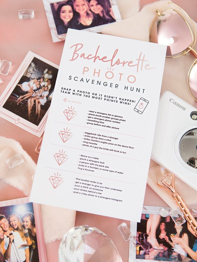 Free Printable Bachelorette Scavenger Hunt