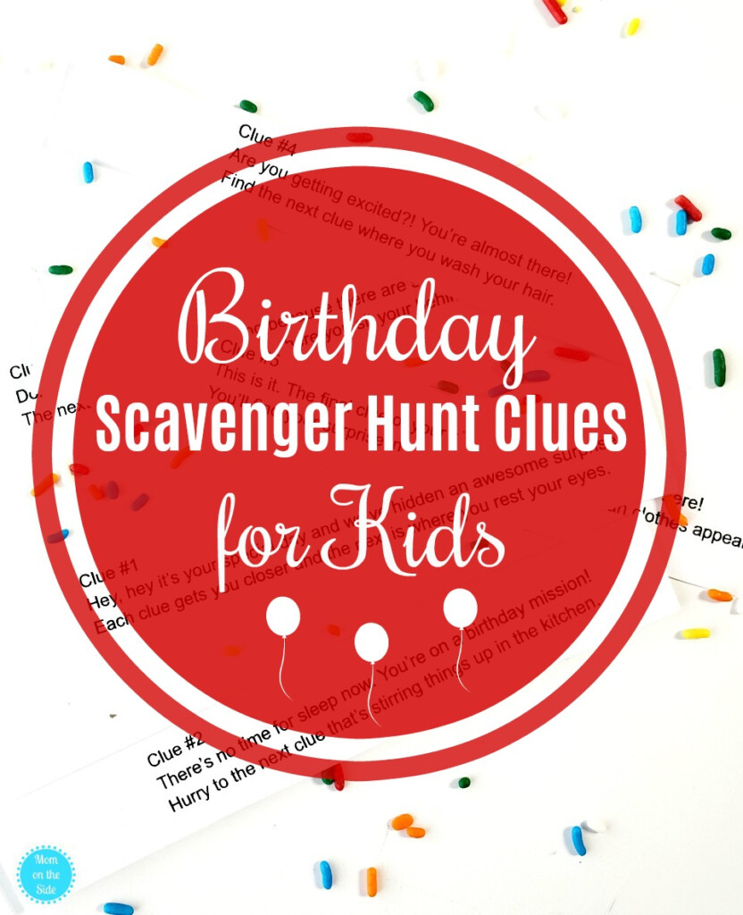 Free Printable Birthday Scavenger Hunt Clues