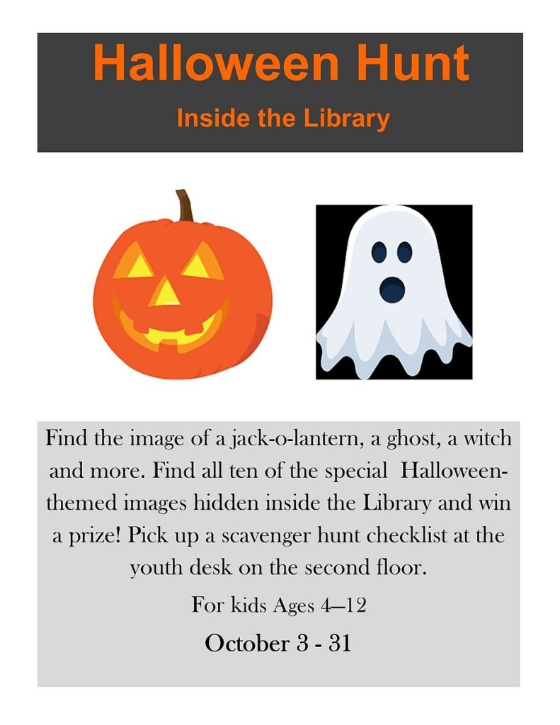 Halloween Scavenger Hunt Richmond Free Library VT