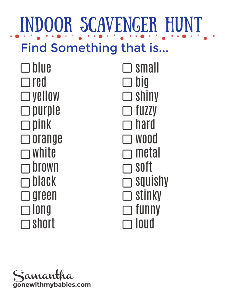 Indoor Scavenger Hunt For Kids Indoor Activities For Kids Scavenger 