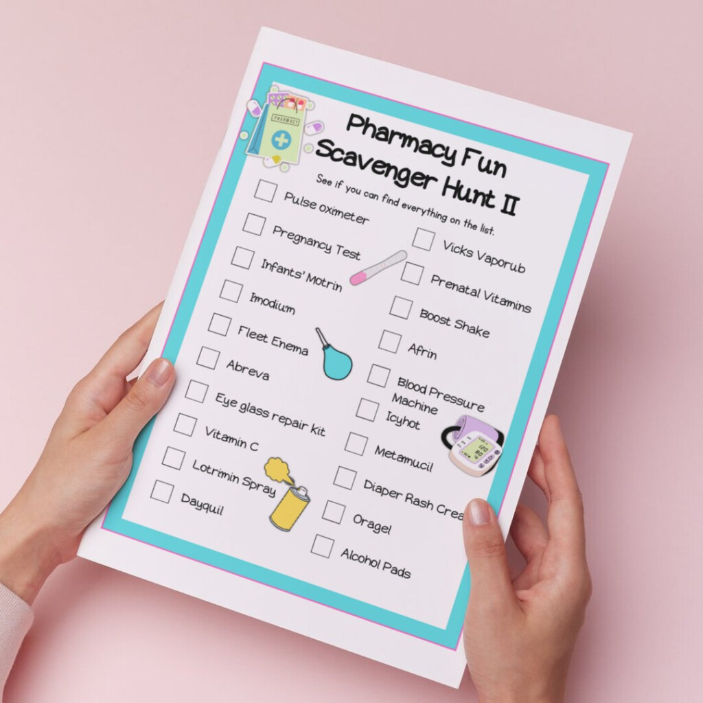 Pharmacy Fun Scavenger Hunt PDF Download fun Games Pharmacy Games 