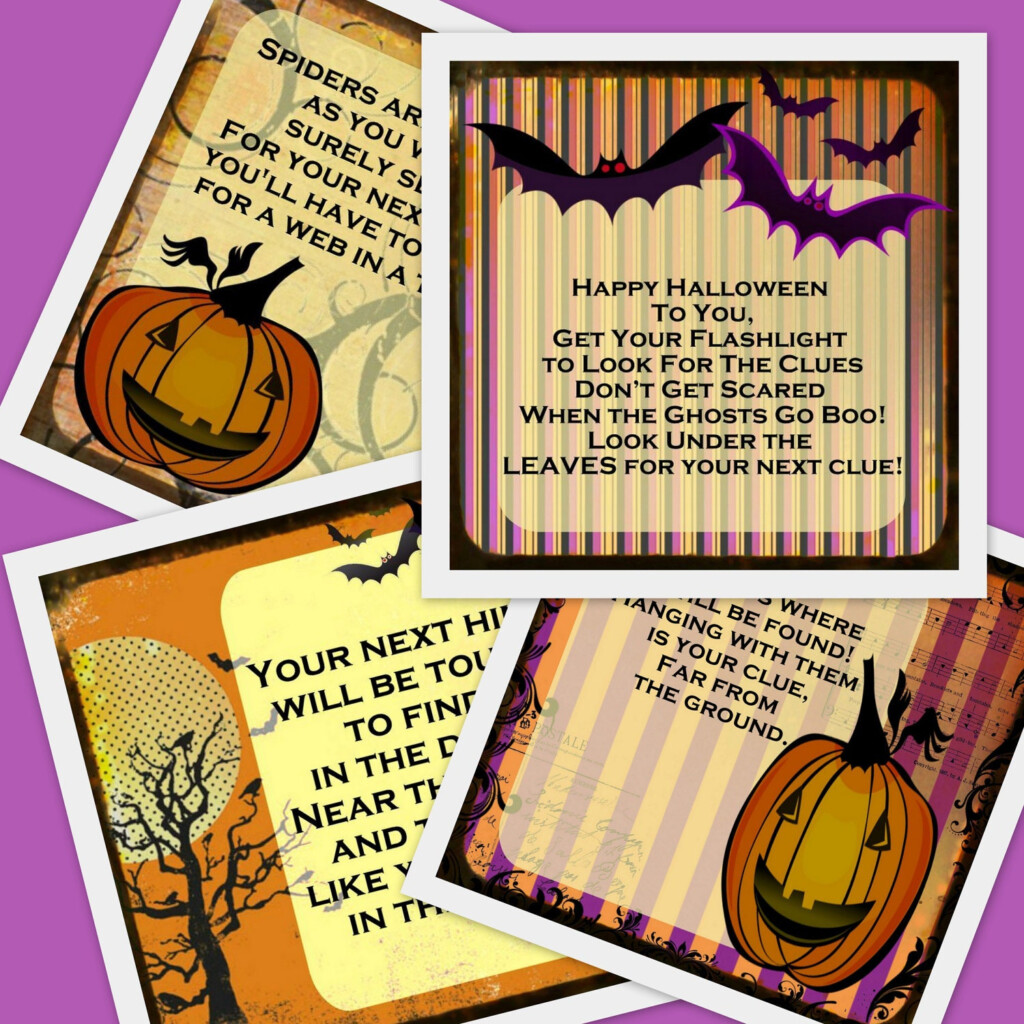 PRINTABLE Halloween Scavenger Hunt 11 Riddles And