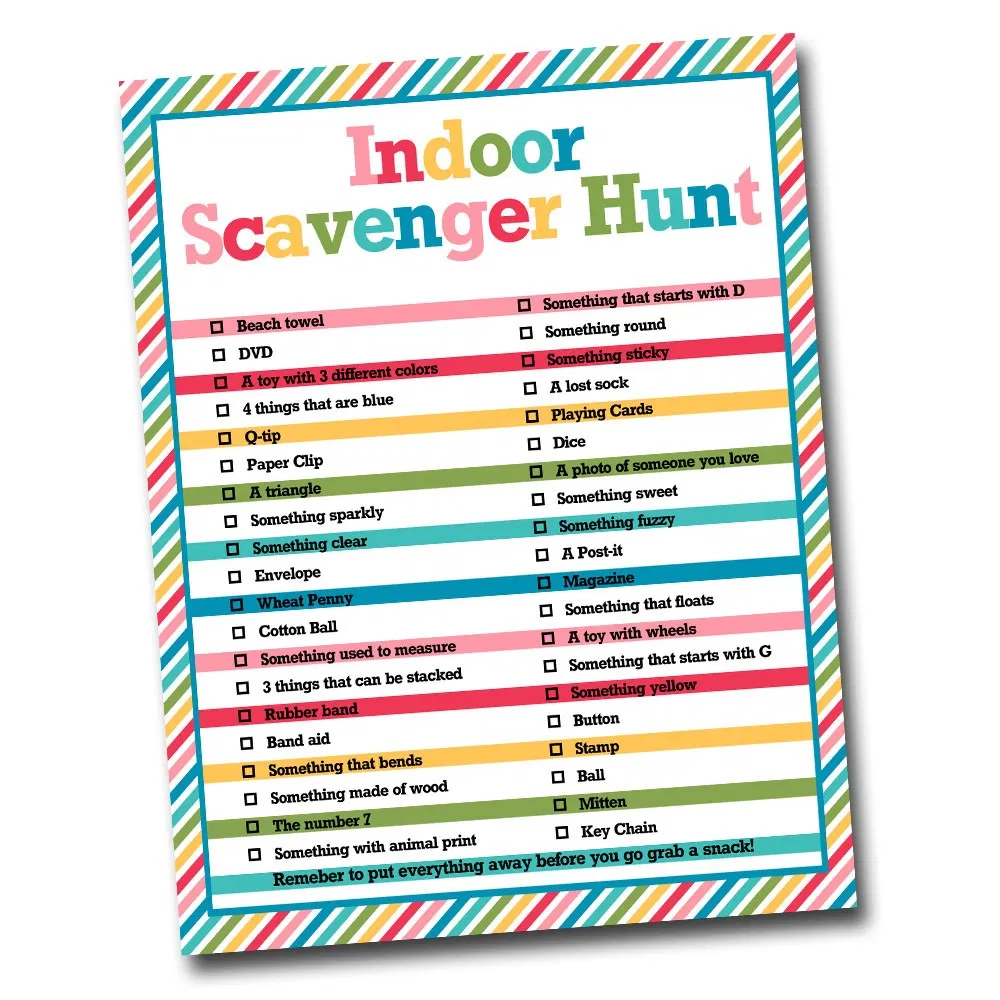 Printable Nursing Home Scavenger Hunt