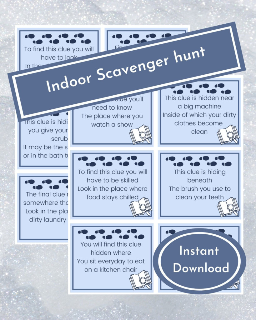 Printable Scavenger Hunt Clues