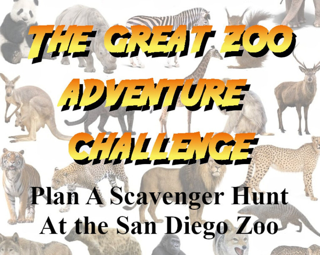 San Diego Zoo Scavenger Hunt The Great Zoo Adventure Challenge Etsy