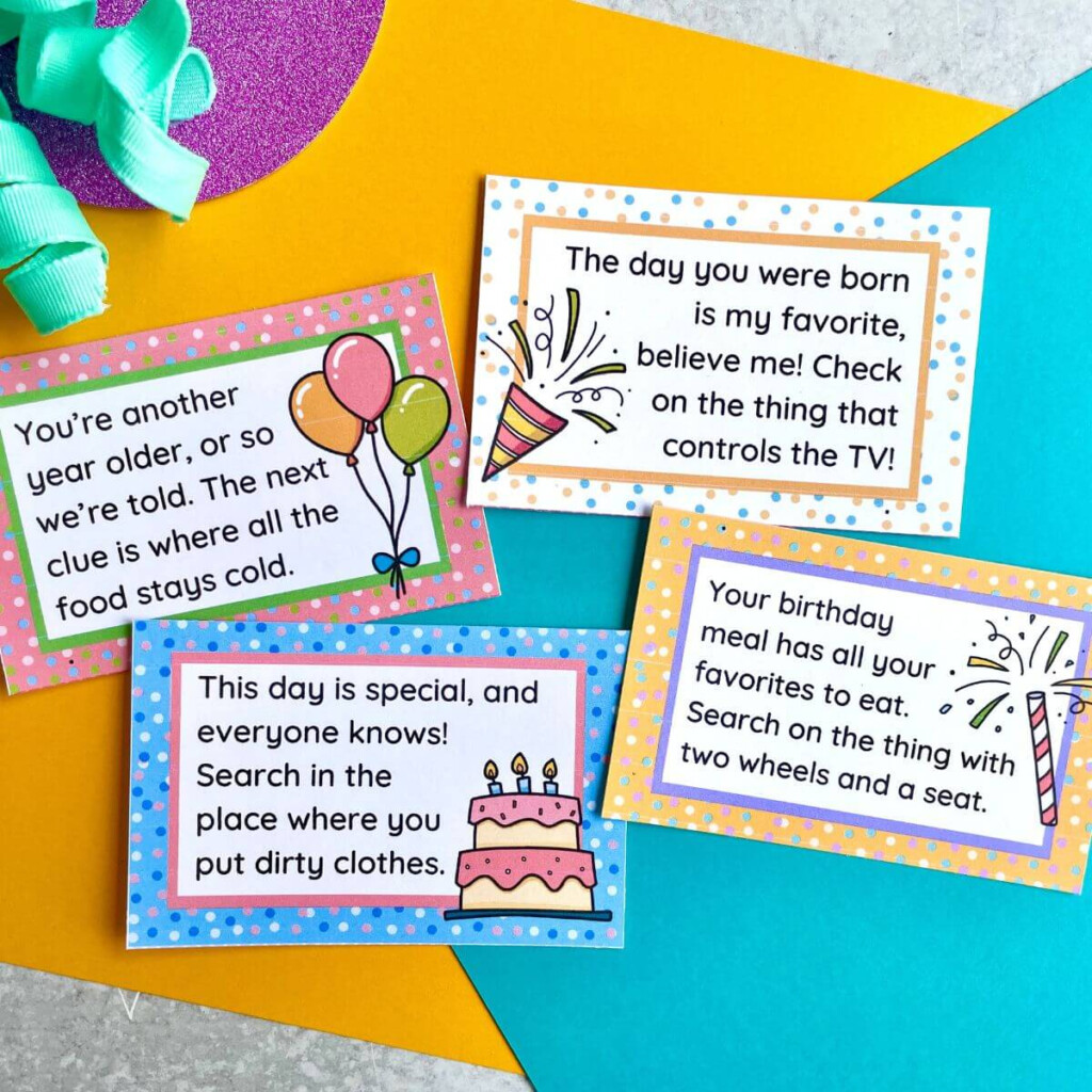Steps To A Birthday Scavenger Hunt At Home Hadley Designs