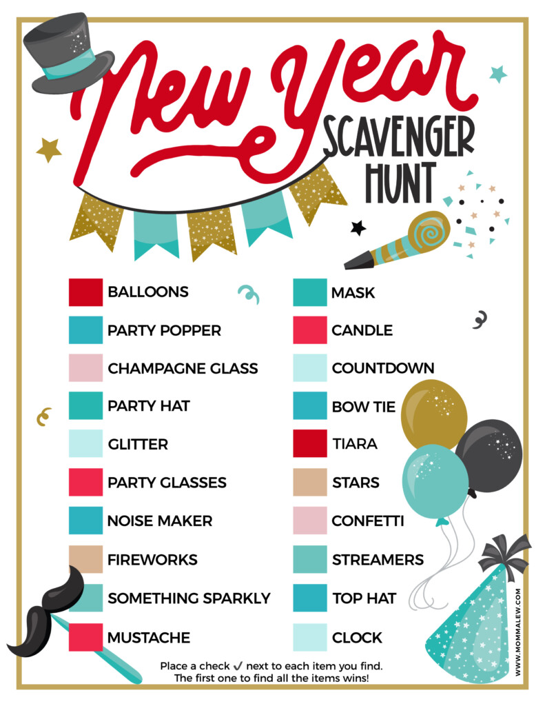 Super Fun New Year s Scavenger Hunt For Kids 