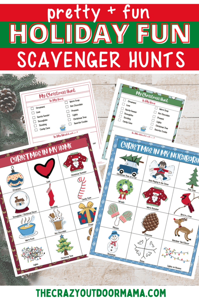 7 Fun Christmas Scavenger Hunt Printables Outdoors Indoors And Clues 