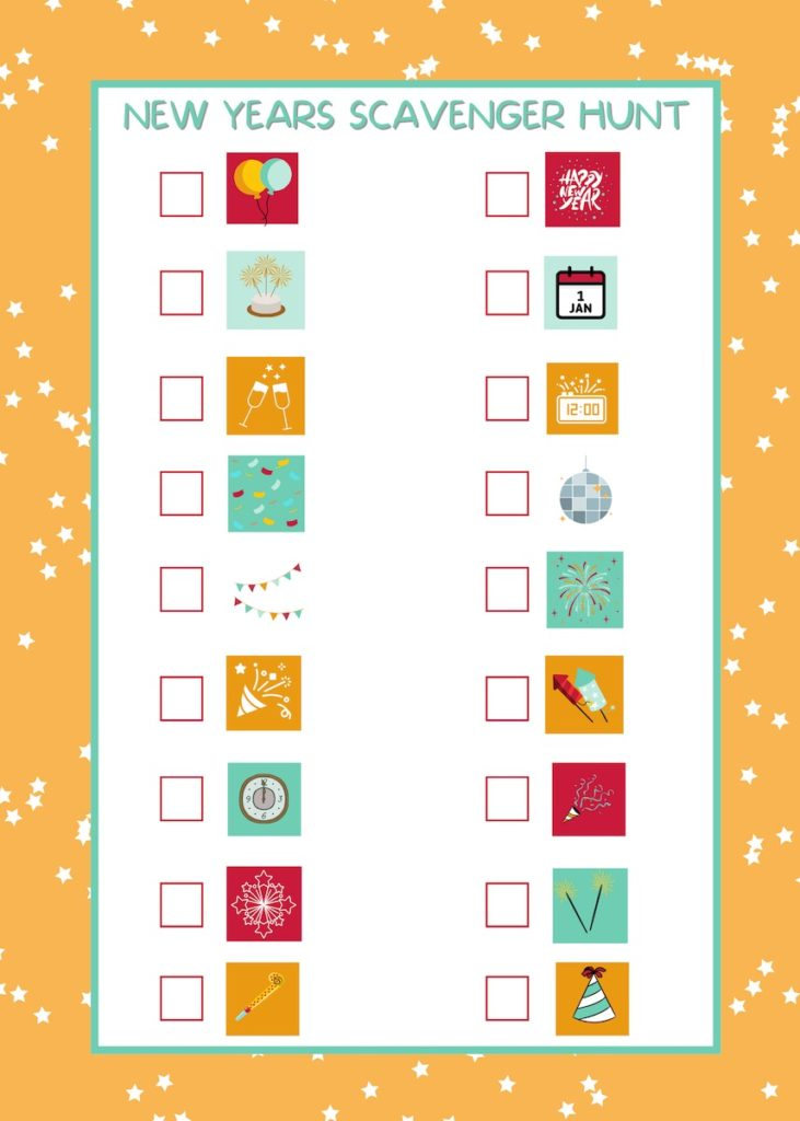 BEST New Years Eve Scavenger Hunt For Kids FREE Printable OriginalMOM