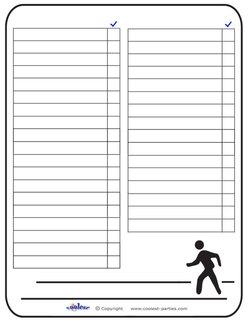 Blank Printable Around Town Scavenger Hunt List Coolest Free Printables