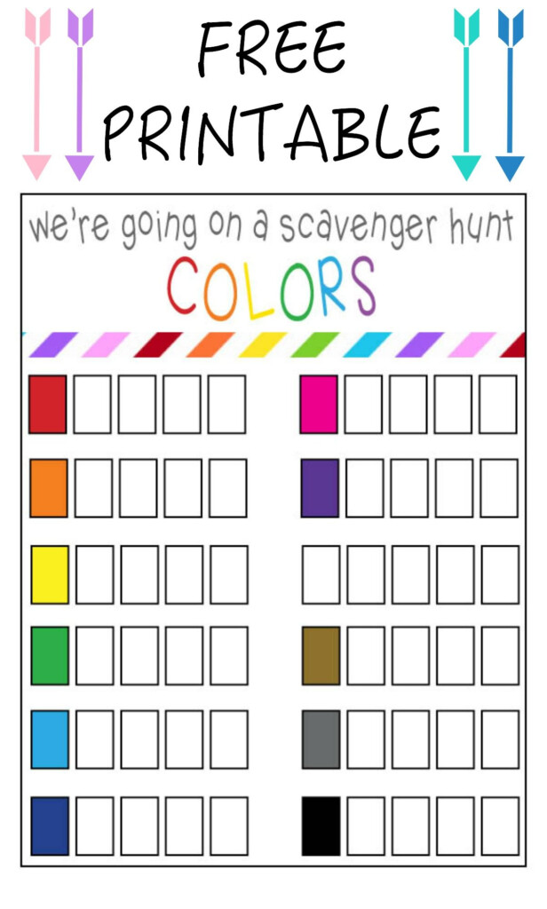 Color Scavenger Hunt Printable