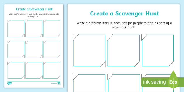 Create A Scavenger Hunt Template teacher Made Twinkl