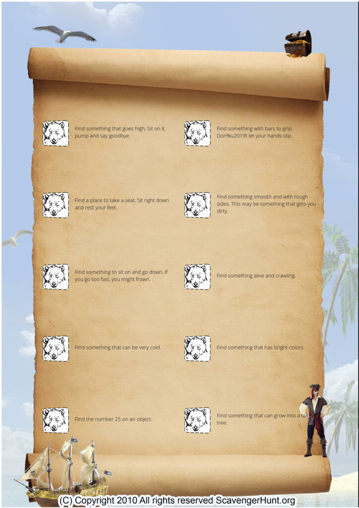 Cub Scouts Bear Scavenger Hunt