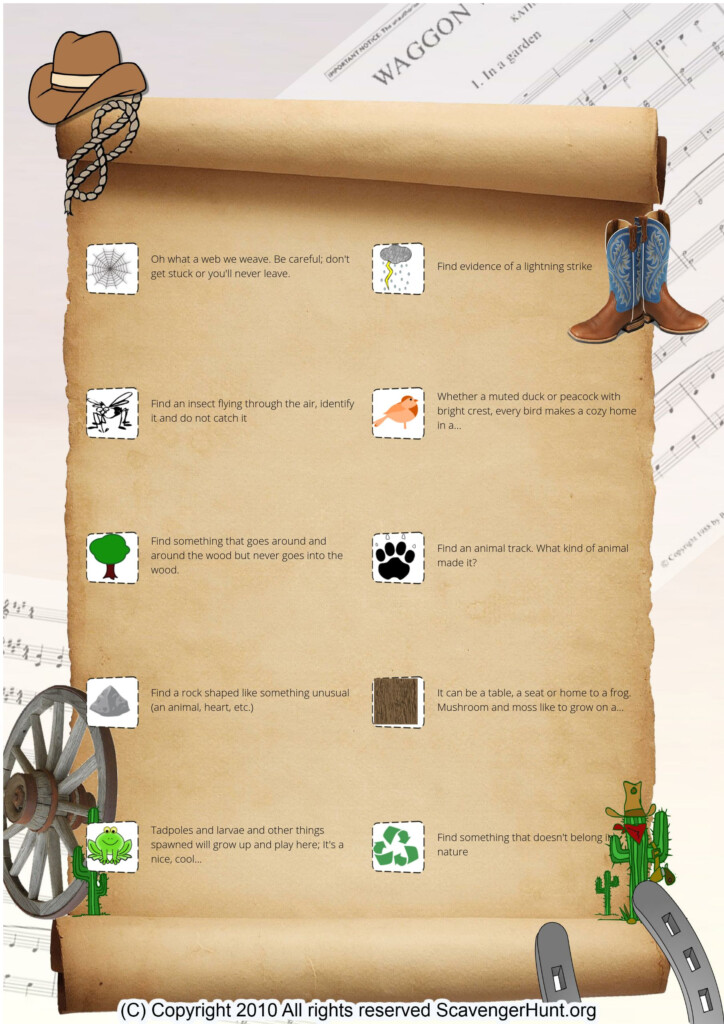 Cub Scouts Scavenger Hunt