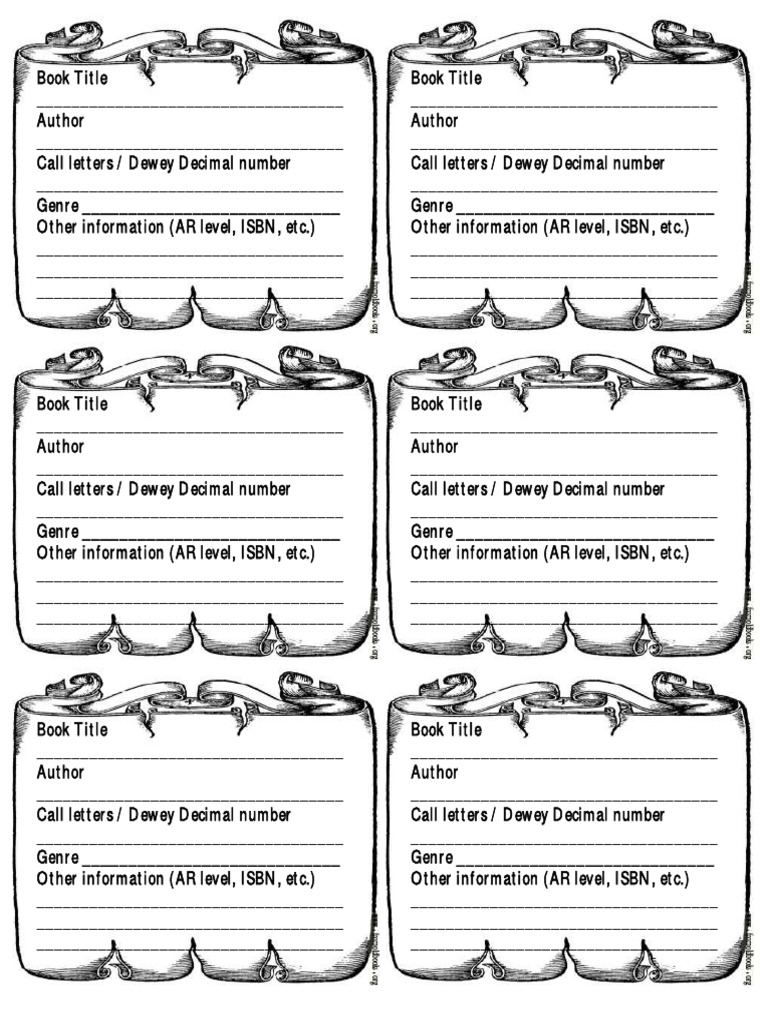 Dewey Decimal Scavenger Hunt Cards Genre PDF Worksheets Library