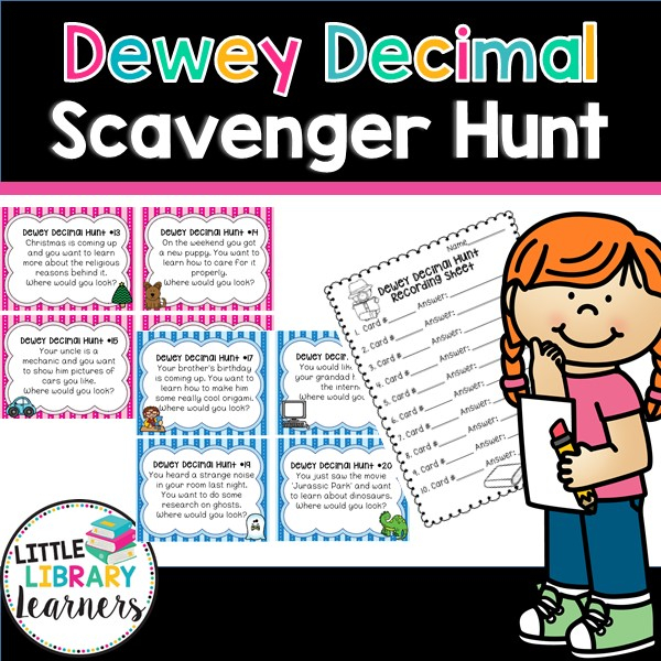 Dewey Decimal Scavenger Hunt Worksheets Library