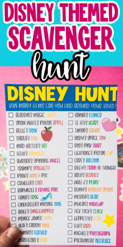 Disney Scavenger Hunt For Kids Free Printable Play Party Plan