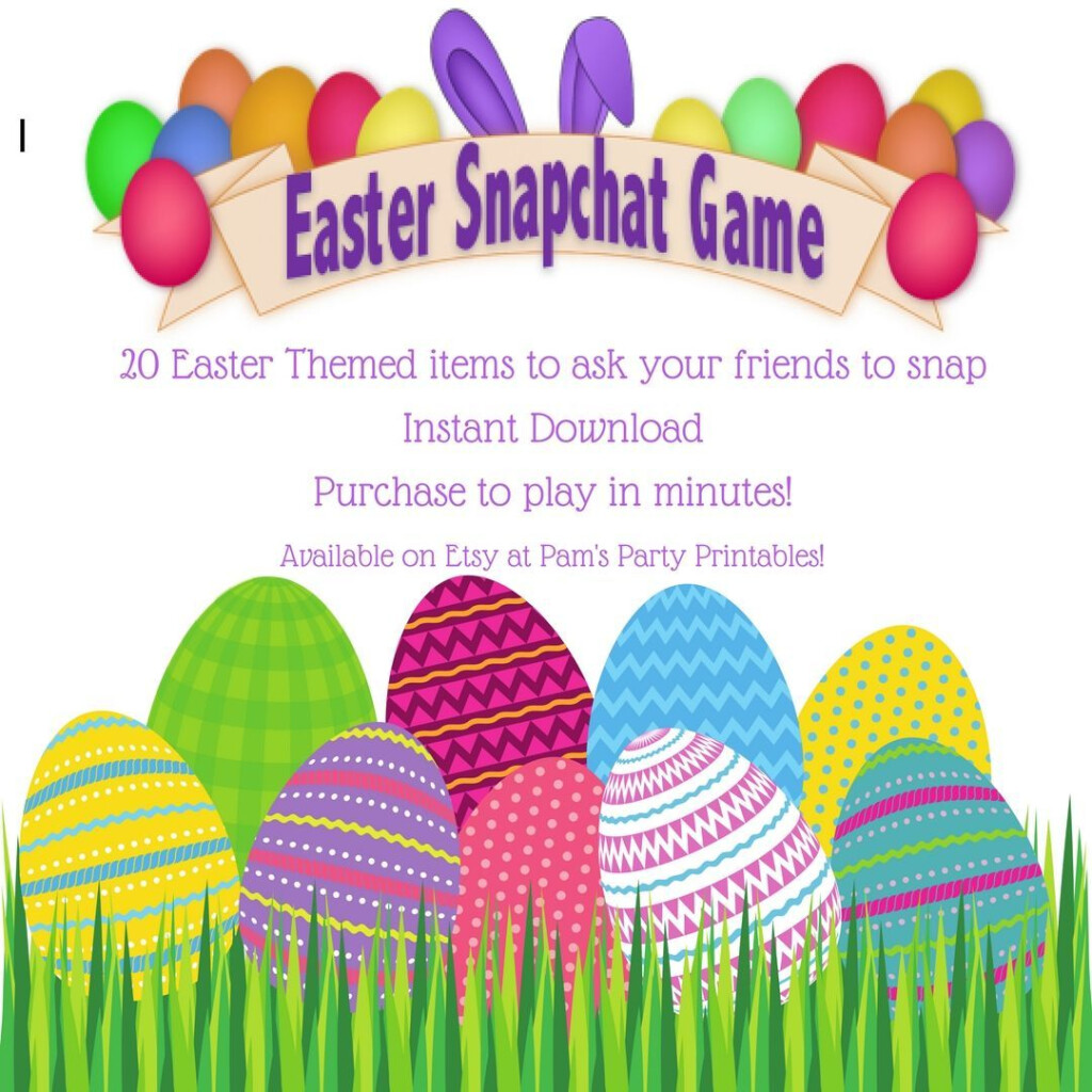 Easter Game Spring Snapchat Scavenger Hunt Printable Photo Etsy 
