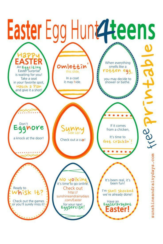 Easter Scavenger Hunt Riddles For Teenagers