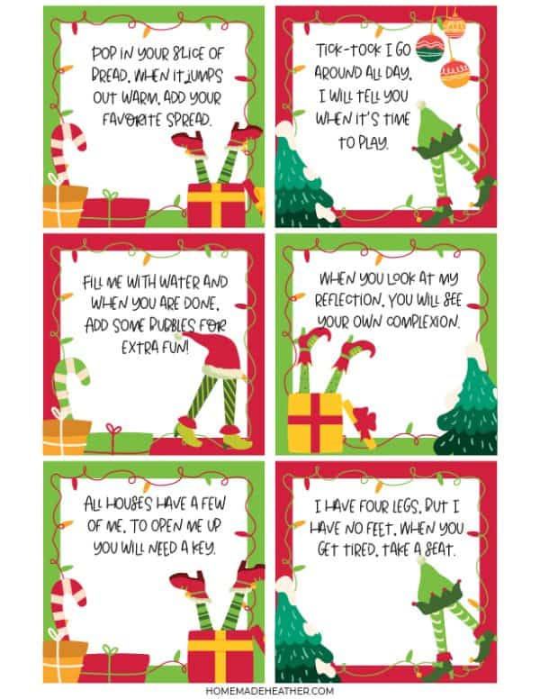 Elf On The Shelf Scavenger Hunt Printables