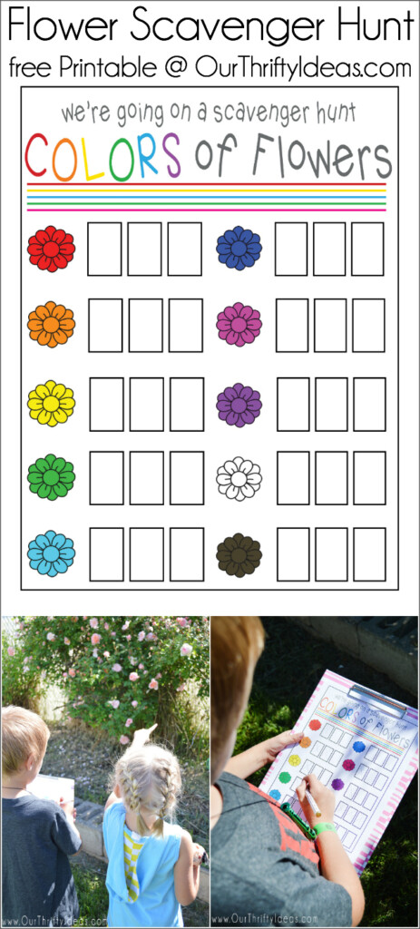 Flower Scavenger Hunt Free Printable Game Our Thrifty Ideas