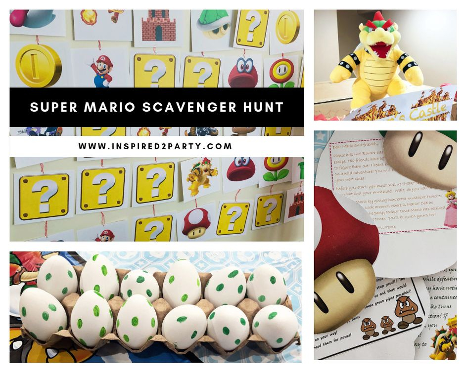 Free Mario Scavenger Hunt Mario Birthday Party Super Mario Birthday 