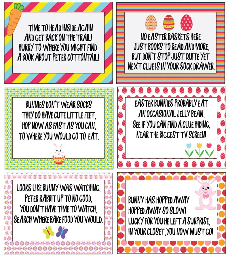 Free Printable Easter Scavenger Hunt Easter Scavenger Hunt Scavenger 