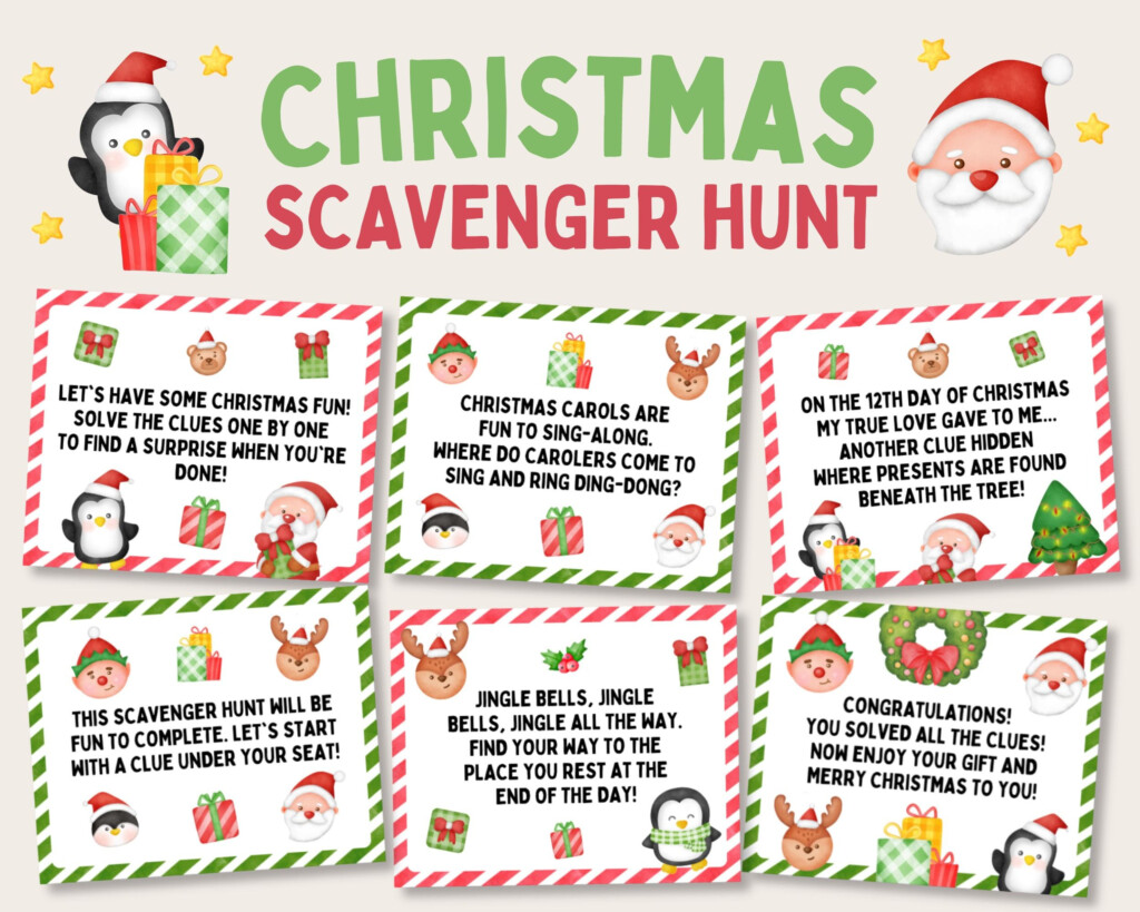 Free Printable Elf Scavenger Hunt Cards With Bonus Clue Ideas Artofit