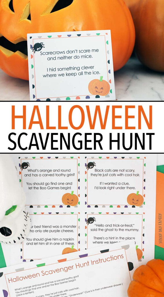 Free Printable Halloween Scavenger Hunt