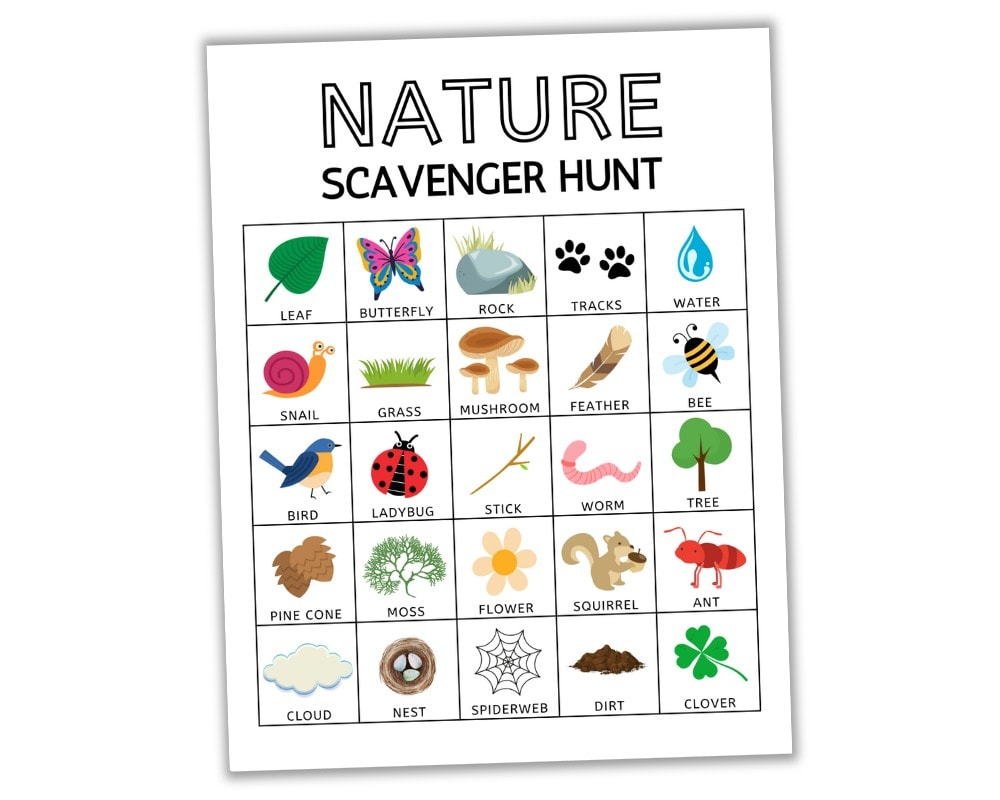 Free Printable Nature Scavenger Hunt For Kids The Craft at Home Family