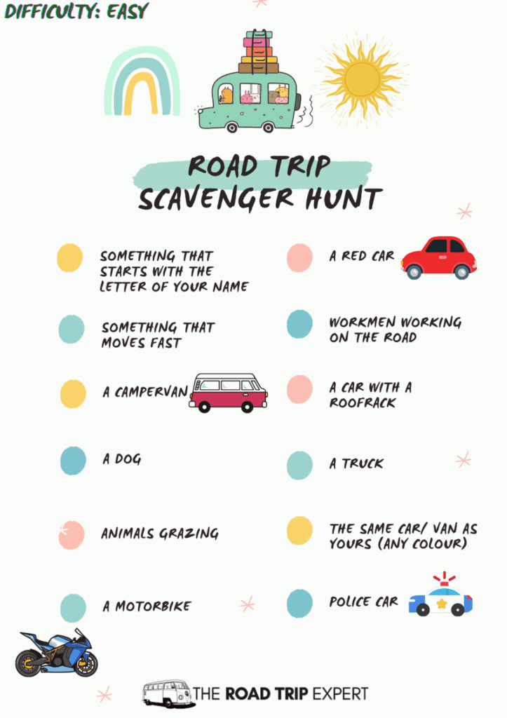 Free Printable Road Trip Scavenger Hunt For Kids