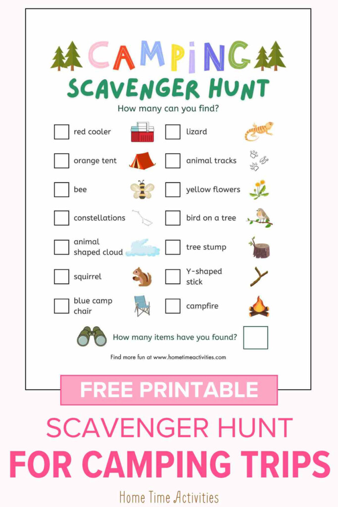Free Printable Scavenger Hunt Camping Download Free Printable 