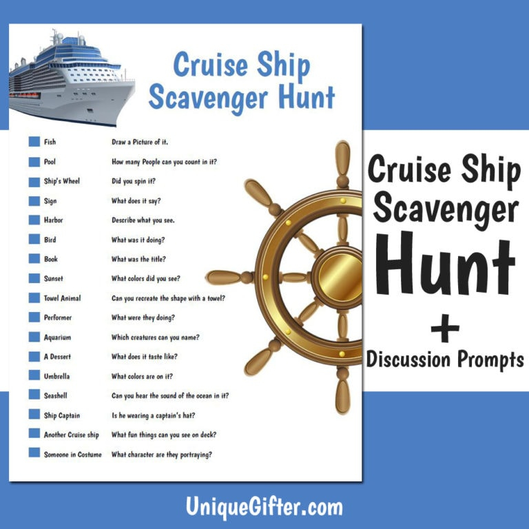 FREE Printable Scavenger Hunt For A Cruise Unique Gifter