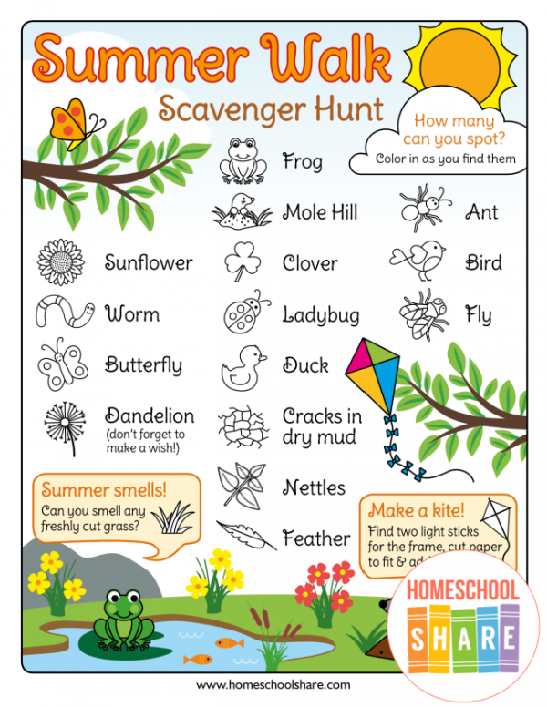 Free Printable Scavenger Hunts For Kids Homeschool Share