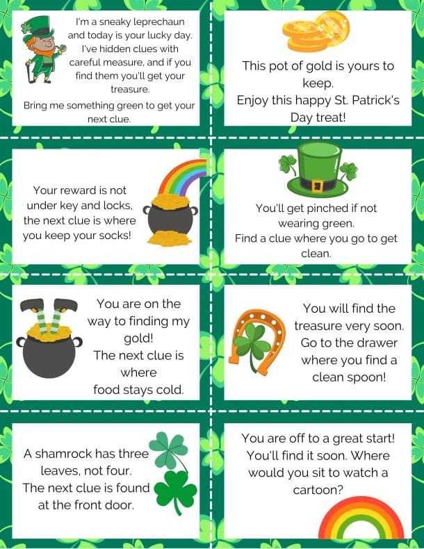 Free Printable St Patricks Day Scavenger Hunt Brooklyn Berry Designs