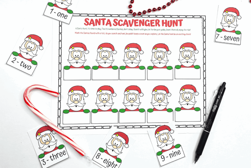 Free Santa Scavenger Hunt Printable