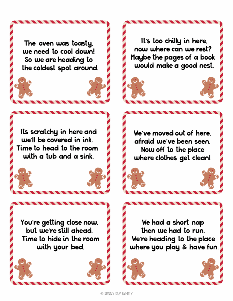 Gingerbread Man Scavenger Hunt Christmas Scavenger Hunt Kids 