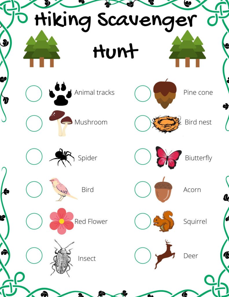 Hiking Scavenger Hunt Printable Vrogue co