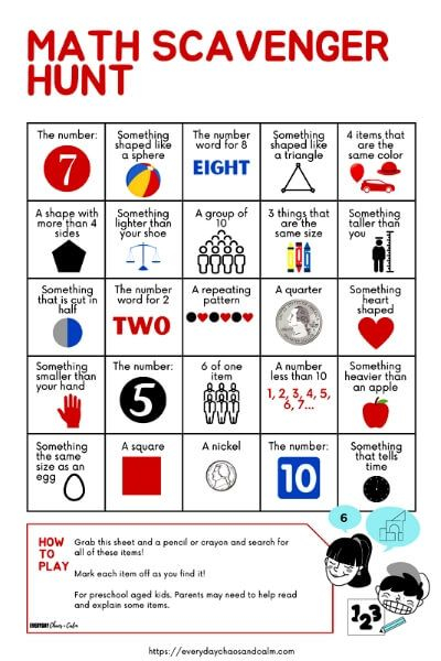 How To Have A Math Scavenger Hunt Free Printable Scavenger Hunt 
