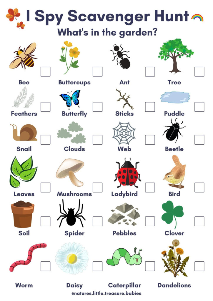 I Spy Scavenger Hunt PDF Downloadable Activity Sheet Etsy Scavenger 